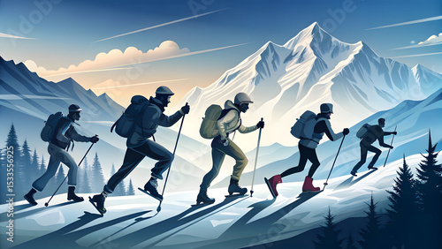 group of skiers