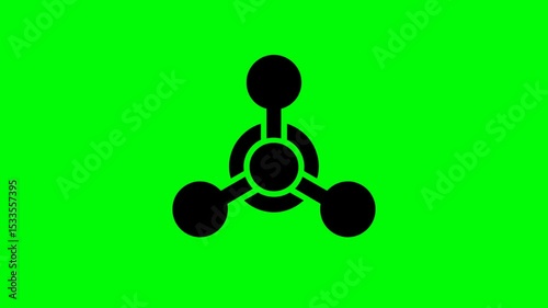Chemical Hazard Symbol with Alpha Channel Animation
