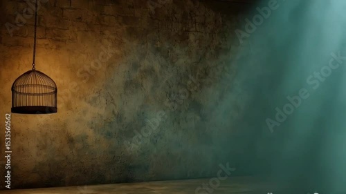 empty room with a wall