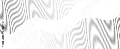 Abstract background with wavy blue lines on a white background. The blue lines create a flowing, textured pattern on the white surface. Minimal abstract gradient wavy line vector background