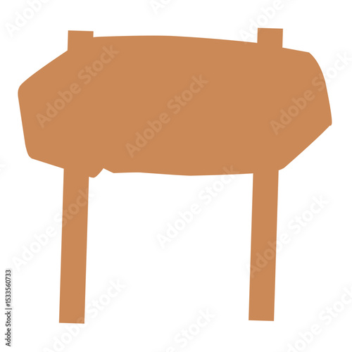 wooden signboard illustration