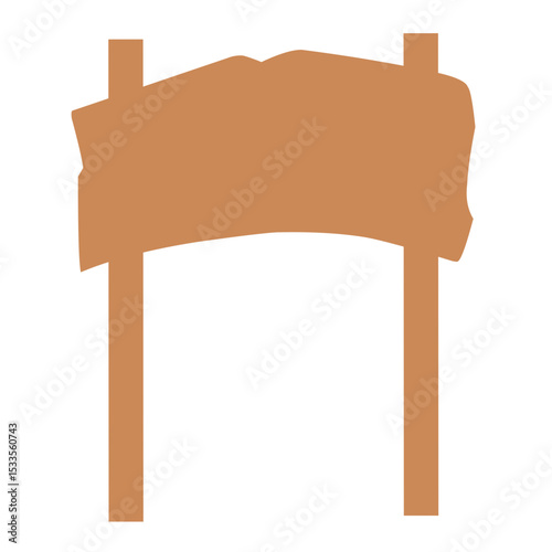 wooden signboard illustration