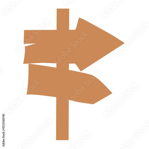 wooden signboard illustration