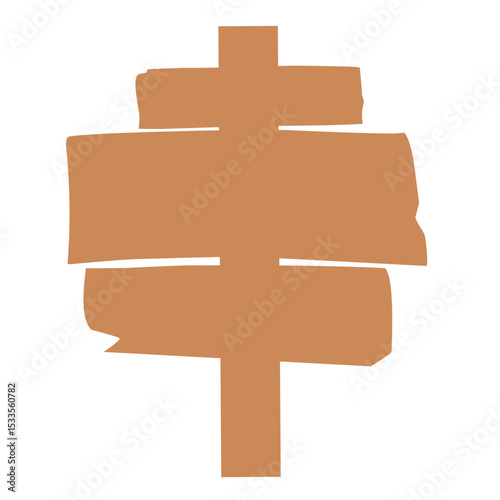 wooden signboard illustration