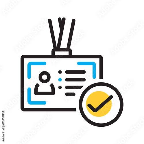 Vector multi color icon for Kyc