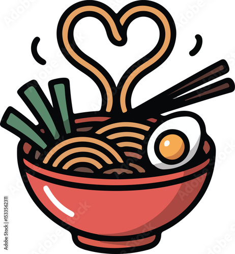 Heart-Shaped Noodles