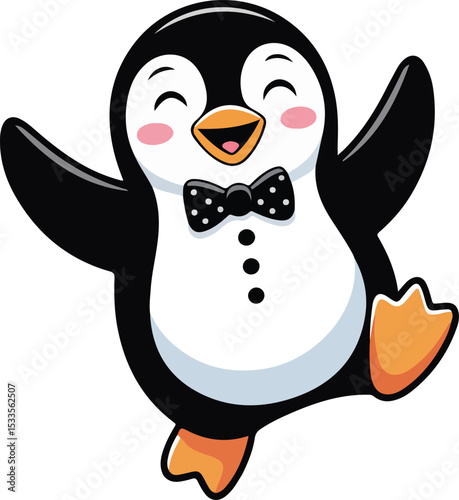 Delighted Penguin in Tuxedo
