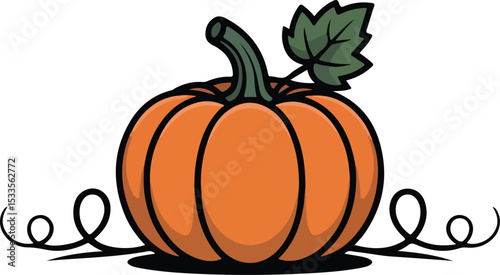 Festive Pumpkin Illustration