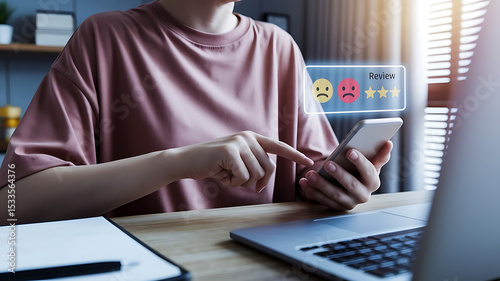 Negative Customer Feedback on Mobile – One Star Rating with Red Unhappy Icon Showing Poor User Experience and Service Dissatisfaction

