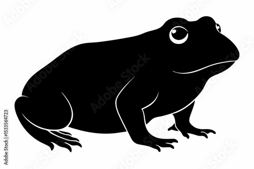 cane toad sihouette black vector