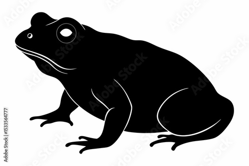 cane toad sihouette black vector