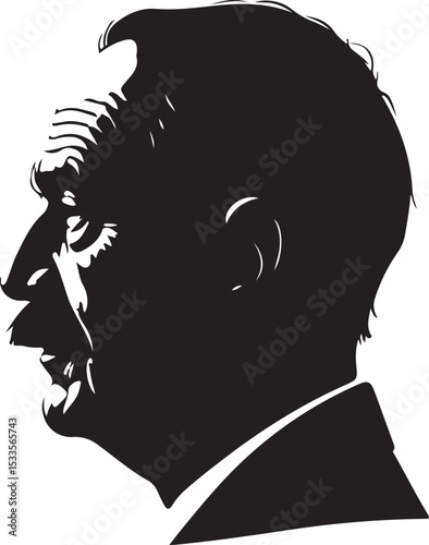 GRANDPARENT HEAD PROFILE SILHOUETTE