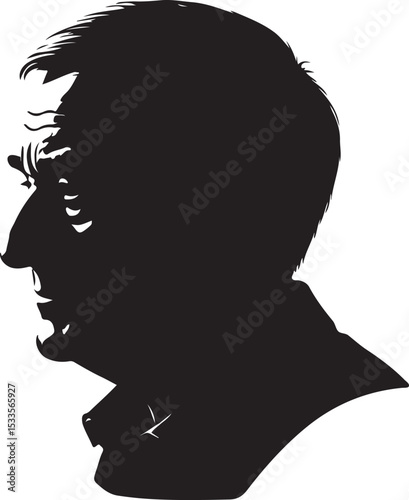 GRANDPARENT HEAD PROFILE SILHOUETTE