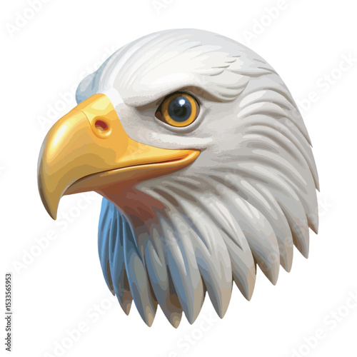 3D style Eagle head vector.
