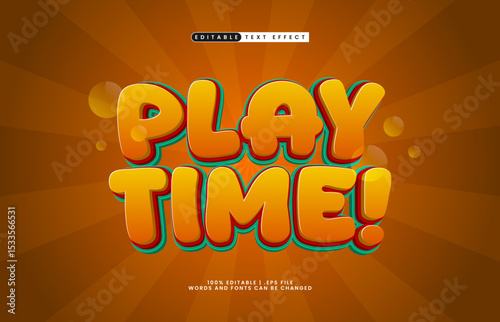 play time editable text effect with a play and kids text effect