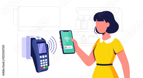 Contactless Payment Mobile Phone Tap and Pay System