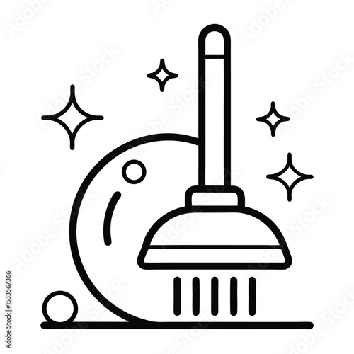 Housekeeping and Hygiene Line Art Icons