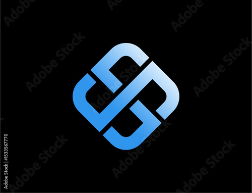 Abstract blue logo design