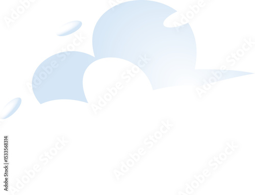 Cute Illustration Cloud Gradient. Weather Icon Concept Isolated