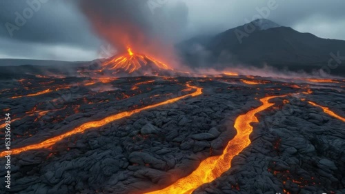 burning fire in the forest