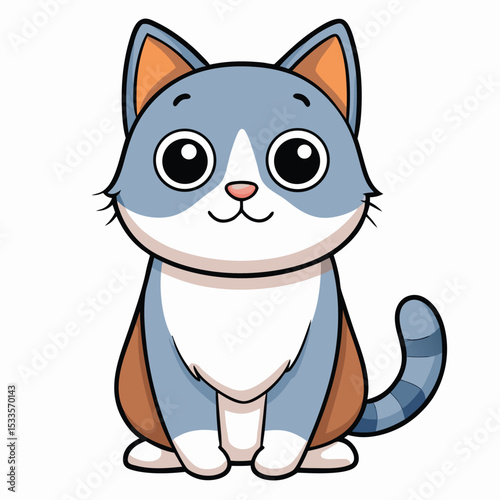 a Munchkin cat with short legs sits upright, showing its unique posture and cute appeal.