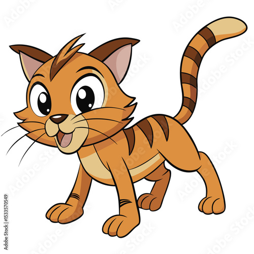 a Pixie-Bob cat with a bobbed tail shakes an unseen toy, showing its playful nature and quick movements.