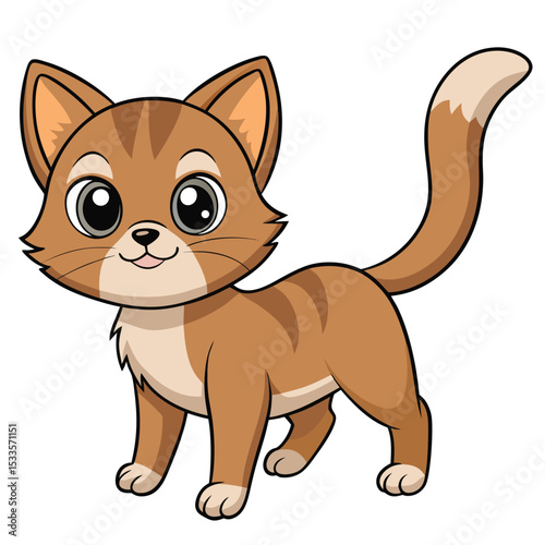 a Singapura cat with a ticked brown coat stretches, showing its tiny size and elegant movement.