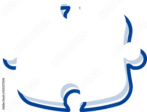 Speech Style Quotes Puzzle Illustration. Communication Icon Concept Isolated