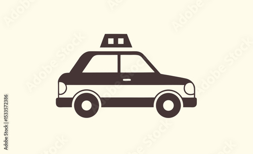 Taxi cab icon, car vector icon 