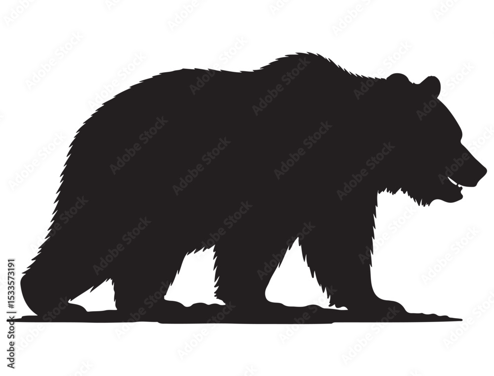Fototapeta premium GRIZZLY BEAR SILHOUETTE