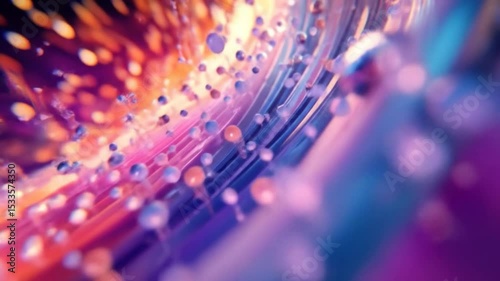 Abstract Colorful Orb Symphony: A Vivid Digital Art