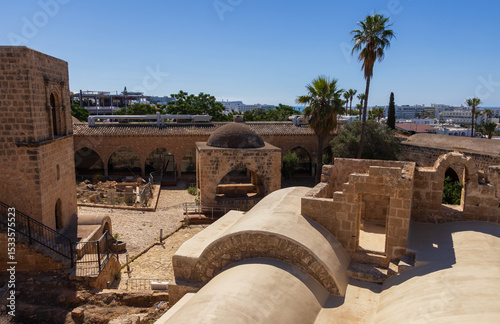 Ayia Napa, Cyprus – June 6, 2025: History centre, monastery ortodox church