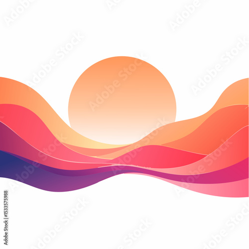 Hot sunset blobs that light up any poster.