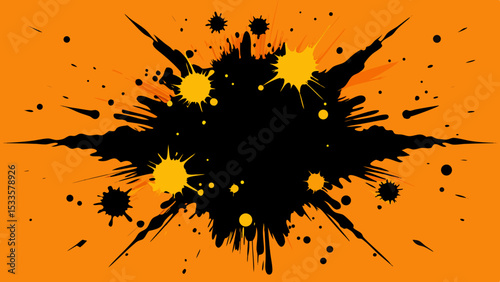 Abstract exploding burst design with transparency for versatile creative applications