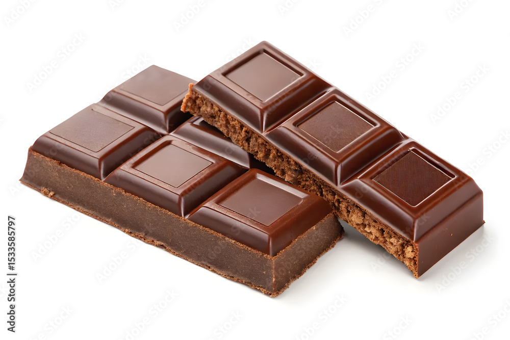 Fototapeta premium chocolate bar on white background