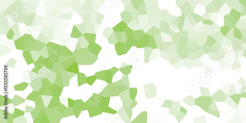 Abstract green mosaic pattern featuring various shades creates a fresh and contemporary background design suitable for diverse creative applications