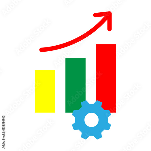 Productivity Rise Vector Flat Icon Design