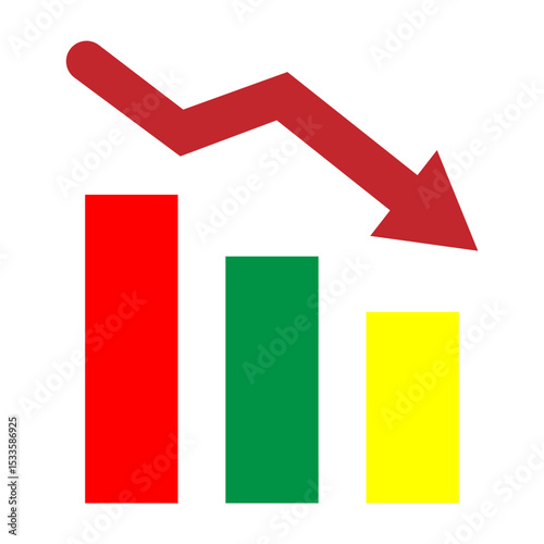 Loss Arrow Vector Flat Icon Design