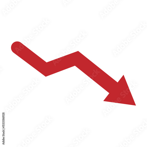 Decrease Sign Vector Flat Icon Design