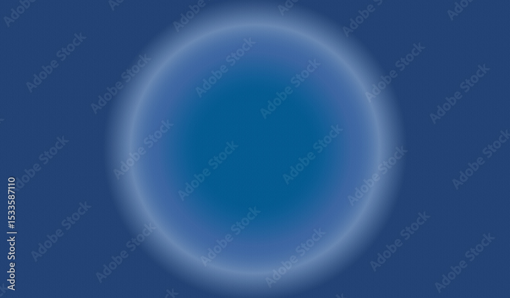 Fototapeta premium Abstract blue sphere in space, a luminous globe like the Earth or Moon, illuminated by a distant star