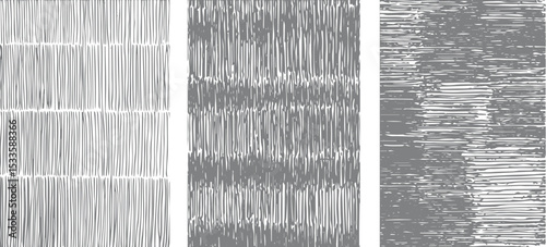 Hand drawn texture vector patterns in gray and white ideal for modern abstract designs and artistic backgrounds