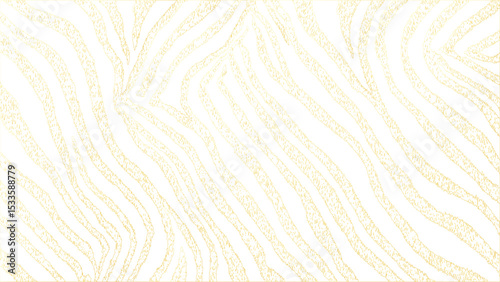 Golden zebra stripe pattern on white background for luxury fashion design or wildlife inspired decor