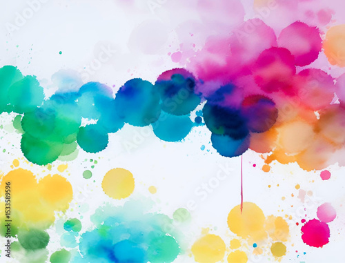 Rainbow Watercolor Splash Art – Abstract Color Explosion
