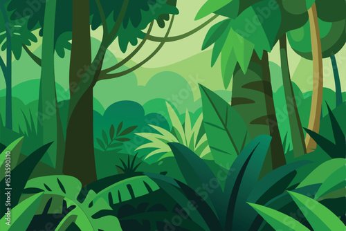 green bamboo forest