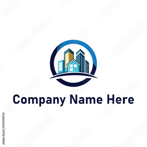  Real estate logo with houses