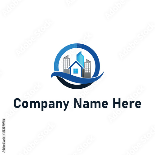  Real estate logo with houses