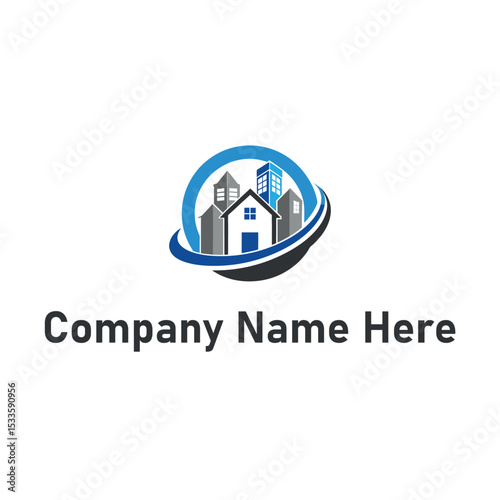  Real estate logo with houses