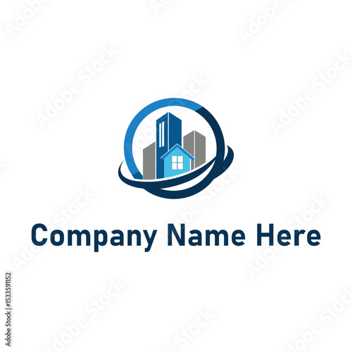  Real estate logo with houses