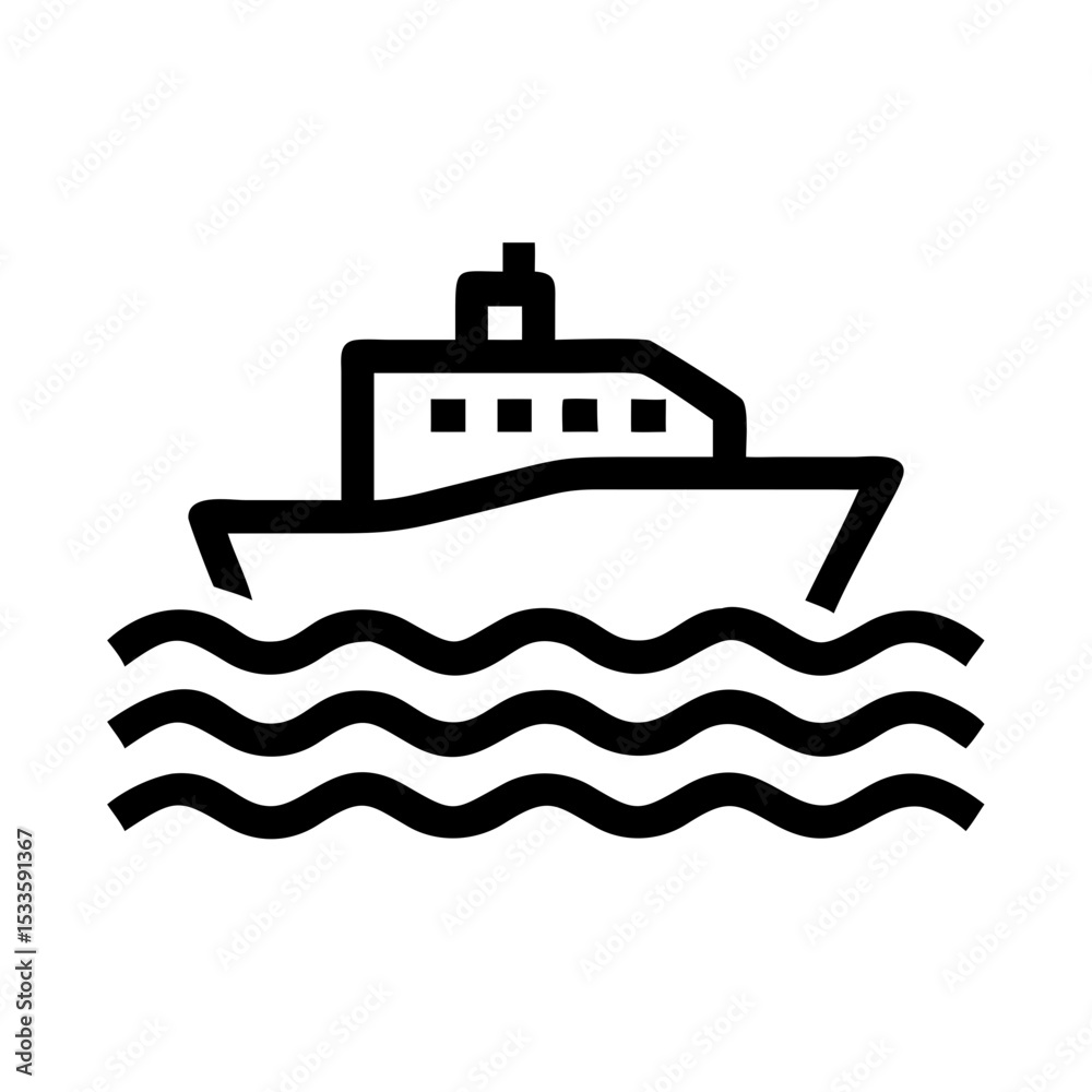 Obraz premium silhouette of a boat