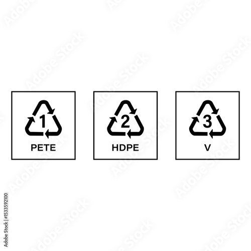 Plastic Recycle Arrows Icon.
